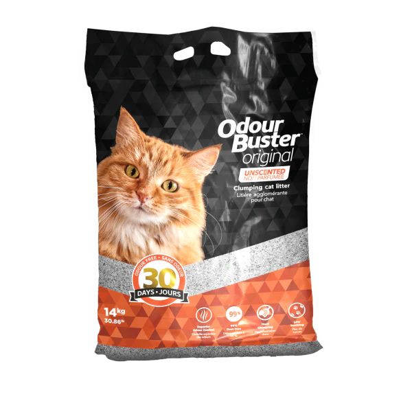 Odour Buster Original Unscented Clumping Cat Litter, 14-kg (Size: 14-kg)